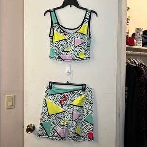 90’s style 2 piece activewear set